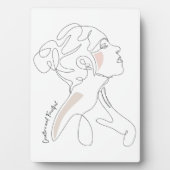 Line Art tekening van vrouw - Creatief en Vruchtba Fotoplaat (voorkant)