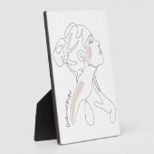 Line Art tekening van vrouw - Creatief en Vruchtba Fotoplaat (Zijkant)