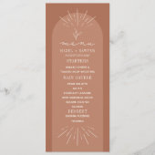 Line Art Terracotta Botanical Wedding Menu (Voorkant)