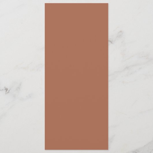 Line Art Terracotta Botanical Wedding Menu (Achterkant)