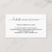 Line Art Tooth Whitening Dental Clinic Visitekaartje (Achterkant)