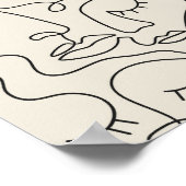 Line Art Vele gezichten Poster (Hoek)