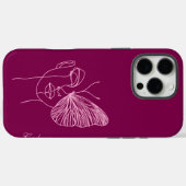 Line art vlinder, magenta Case-Mate iPhone case (Achterkant (horizontaal))