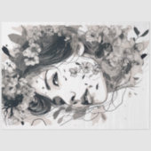 Line Art Vrouw 2 Decoupage papier (Voorkant)