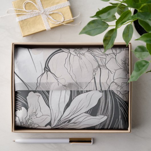 Line Art Vrouw 7 Decoupage Papier (Geschenk)