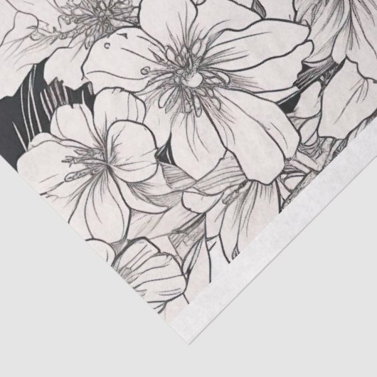 Line Art Vrouw 7 Decoupage Papier (Detail)