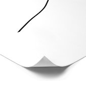 Line Art | Vrouw in Rode Lipstick Poster (Hoek)