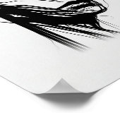 Line Art Woman Abstract Black en White Poster (Hoek)
