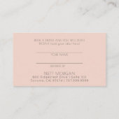 Line Art Woman Makeup Artist Reference Kaart (Achterkant)