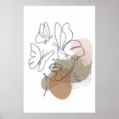 Line Art Woman Wall Art Poster (Voorkant)