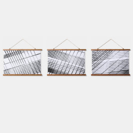Line Art Wood Topped wandtapijt Hangend Wandkleed