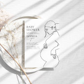 Line Art Zwangerschap Eenvoudig minimaal Baby show Kaart