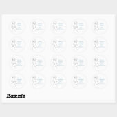 Line Art zwangerschap minimalistisch Ronde Sticker (Vel)