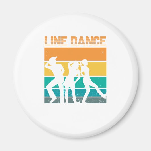 Line Dance Country Dance Line Dancing Country Cade Magneet (Voorkant)