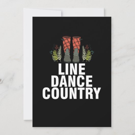 Line Dance Country Square Dance Line Dancing Cadef Kaart (Voorkant)
