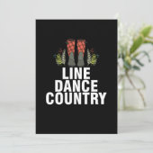 Line Dance Country Square Dance Line Dancing Cadef Kaart (Staand voorkant)