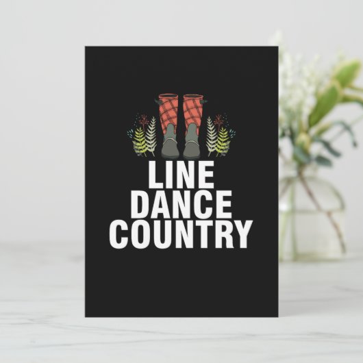 Line Dance Country Square Dance Line Dancing Cadef Kaart (Staand voorkant)