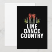 Line Dance Country Square Dance Line Dancing Cadef Kaart (Voorkant / Achterkant)