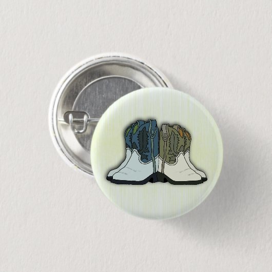 Line Dance Cowboy Boots Pair Round Button (Voorkant /achterkant)