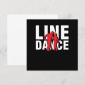 Line Dance Cowboy Line Dancing Country Music Cadef Kaart (Voorkant / Achterkant)