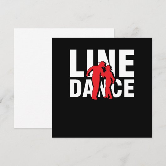 Line Dance Cowboy Line Dancing Country Music Cadef Kaart (Voorkant / Achterkant)