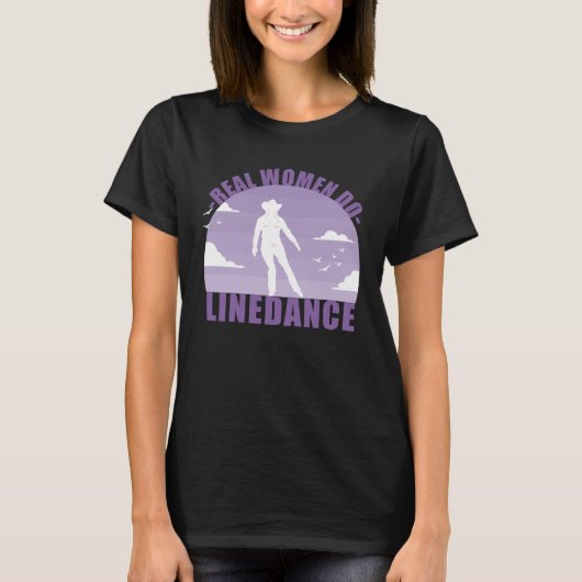 Line Dance Dancer Country Rock Western T-shirt (Voorkant)