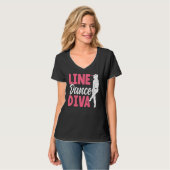Line Dance Diva Line Danser Line Dancer 1 T-shirt (Voorkant volledig)