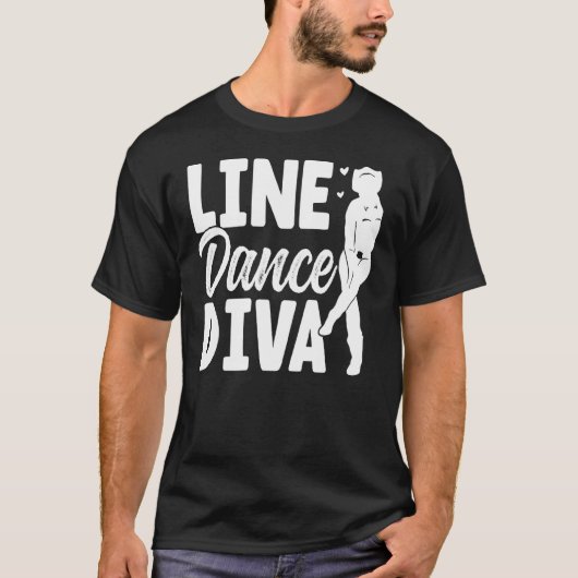 Line Dance Diva Line Danser Line Dancer Dancer T-shirt (Voorkant)