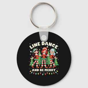 Line Dance en Be Merry Xmas Schattigee Elf Dansers Sleutelhanger