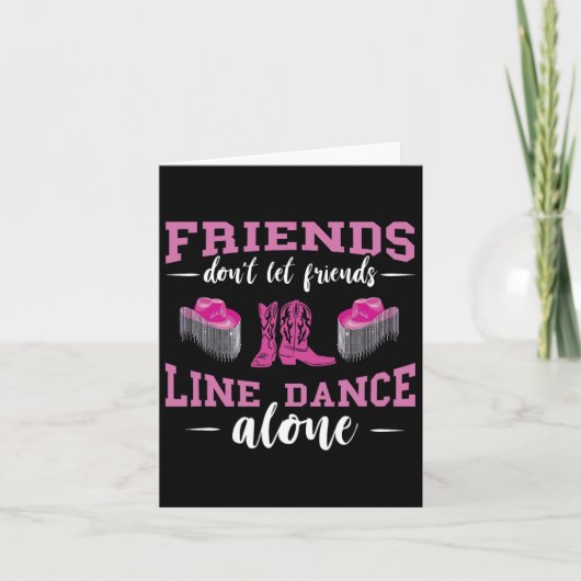 Line Dance Friends Line Dance Boots Pet Line Danci Kaart (Voorkant)