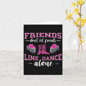 Line Dance Friends Line Dance Boots Pet Line Danci Kaart (Gele Bloem)