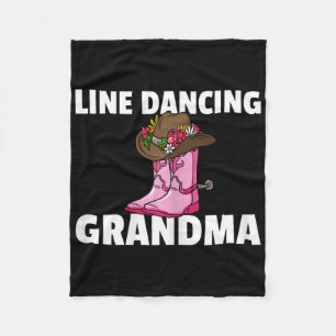 Line Dance Grandma Country Music Dancing Danser Fleece Deken