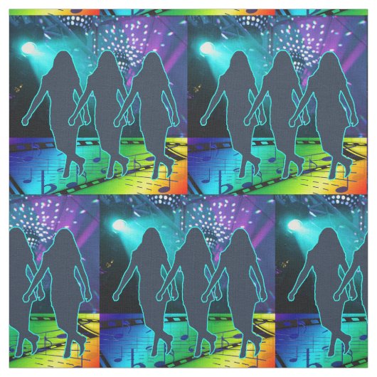 Line Dance Group Stage Lichten en muziek Stof (Swatch)