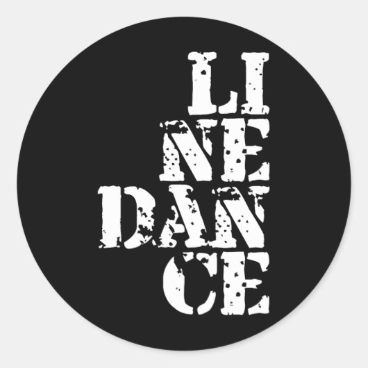 Line Dance I Line Dancing Cadeau Ronde Sticker (Voorkant)