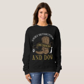 Line Dance Joke Hondenliefhebber Line Danser Line Trui (Voorkant volledig)