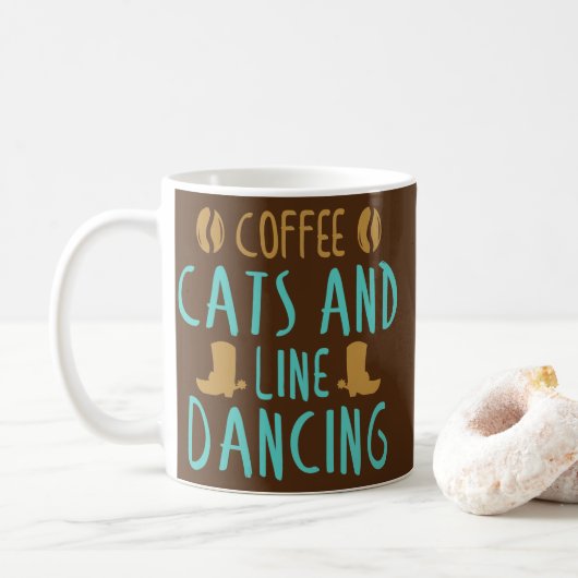 Line Dance Koffiekratten en line Dansline Koffiemok (Met donut)