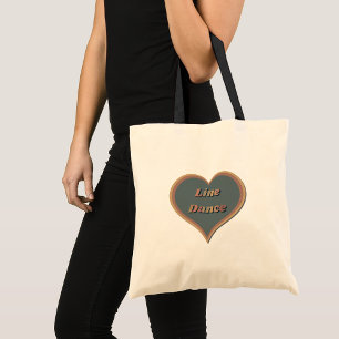 Line dance Liefde Hart Grote Tote Bag