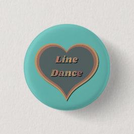 Line dance Liefde Hart Ronde Button 3,2 Cm