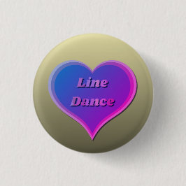 Line dance Liefde Hart Ronde Button 3,2 Cm