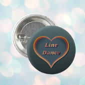 Line dance Liefde Hart Ronde Button 3,2 Cm
