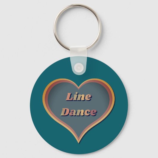 Line dance Liefde Hart Sleutelhanger (Voorkant)