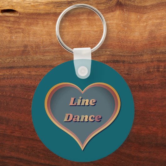Line dance Liefde Hart Sleutelhanger (Voorkant)