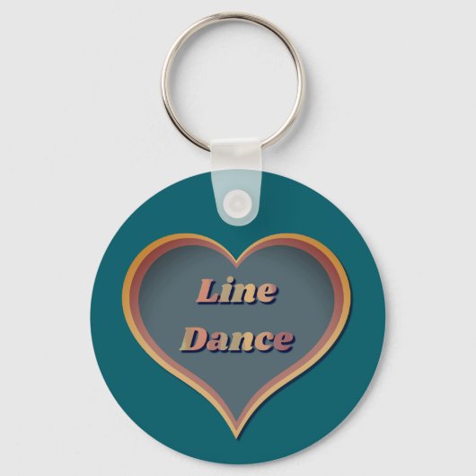 Line dance Liefde Hart Sleutelhanger (Achterkant)