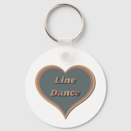 Line dance Liefde Hart Sleutelhanger (Voorkant)