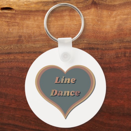 Line dance Liefde Hart Sleutelhanger (Voorkant)