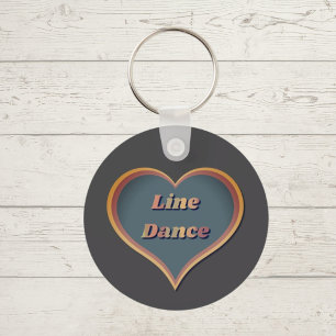 Line dance Liefde Hart Sleutelhanger