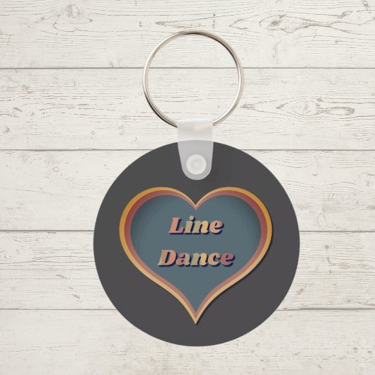 Line dance Liefde Hart Sleutelhanger