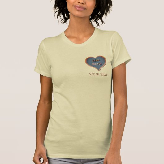 Line dance Liefde Hart T-shirt (Voorkant)
