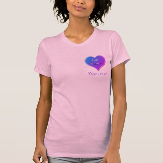 Line dance Liefde Hart T-shirt (Voorkant)