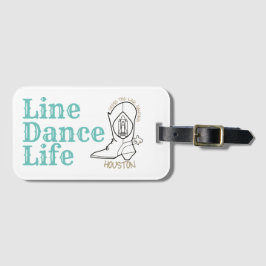Line Dance Life Canvas tas Bagagelabel